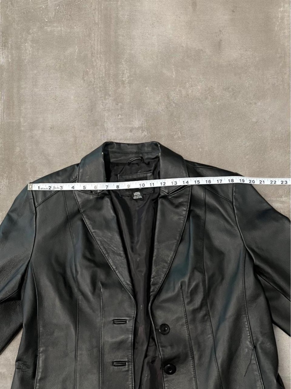East 5th Genuine Leather Black Blazer Jacket Women’s Large Vintage Style - Picture 5 of 8